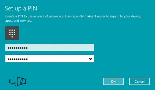 Cài đặt mật khẩu bằng mã Pin