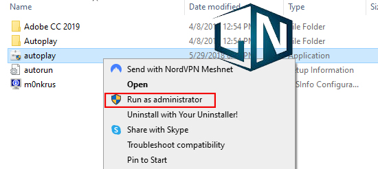 Chạy file setup bằng quyền admin Chạy file setup bằng quyền admin