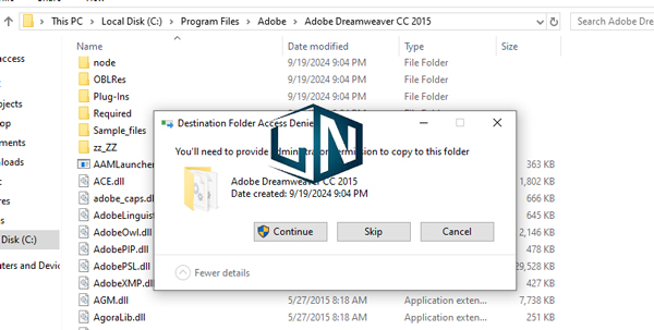 Dán file kích hoạt vào thư mục cài đặt phần mềm Dán file kích hoạt vào thư mục cài đặt phần mềm