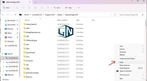 Dán file kích hoạt Adobe Bridge 2023 Dán file kích hoạt Adobe Bridge 2023